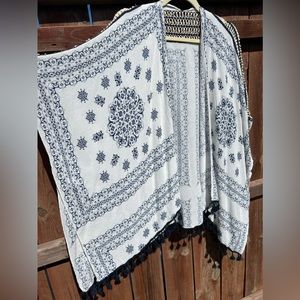 Spring/Summer Boho Blue & White Kimono